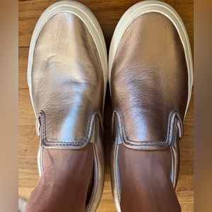 Vans Slip ons Rose Gold size 8.5  1 1/2 inch sole